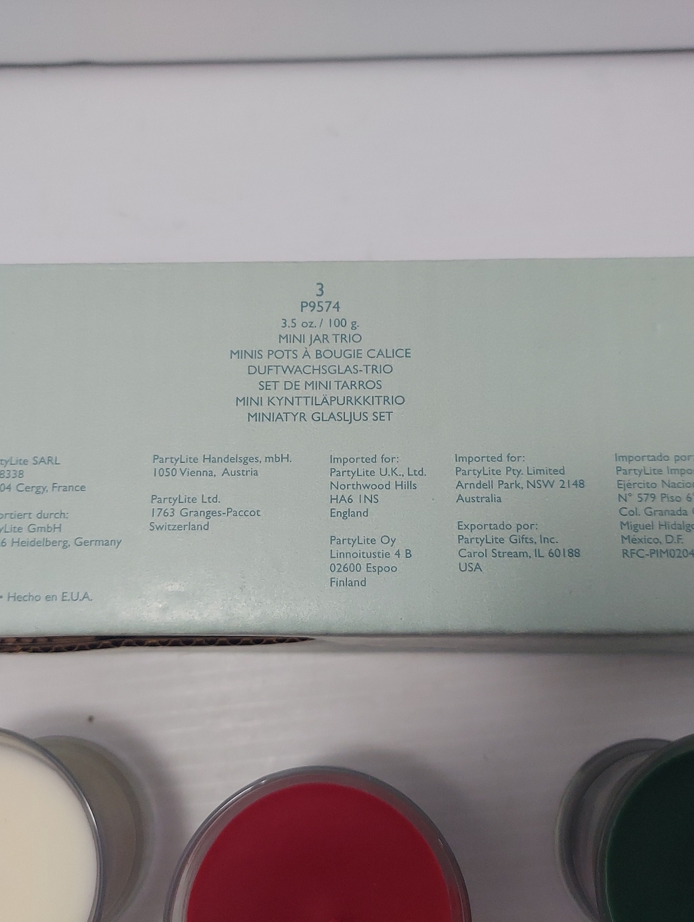 PartyLite Bestburn Mini Jar Trio Trumpet Candles 3-Piece Set P9574 Christmas NIB - Picture 8 of 13